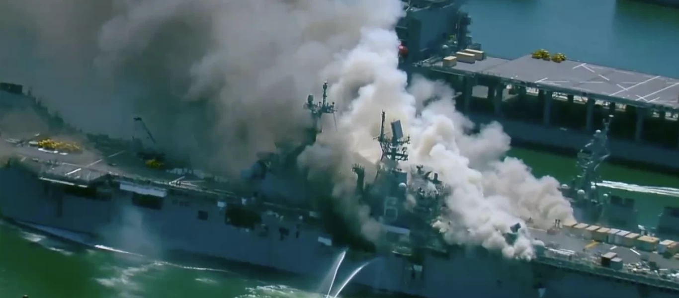 ΗΠΑ: Έκρηξη με τουλάχιστον έναν τραυματία σε πολεμικό πλοίο